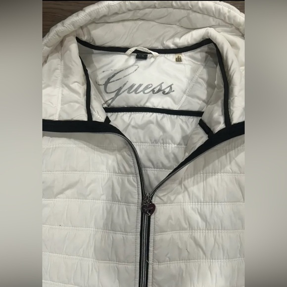 Guess Women's White Quilted / Puffer Jacket Large - Picture 4 of 4